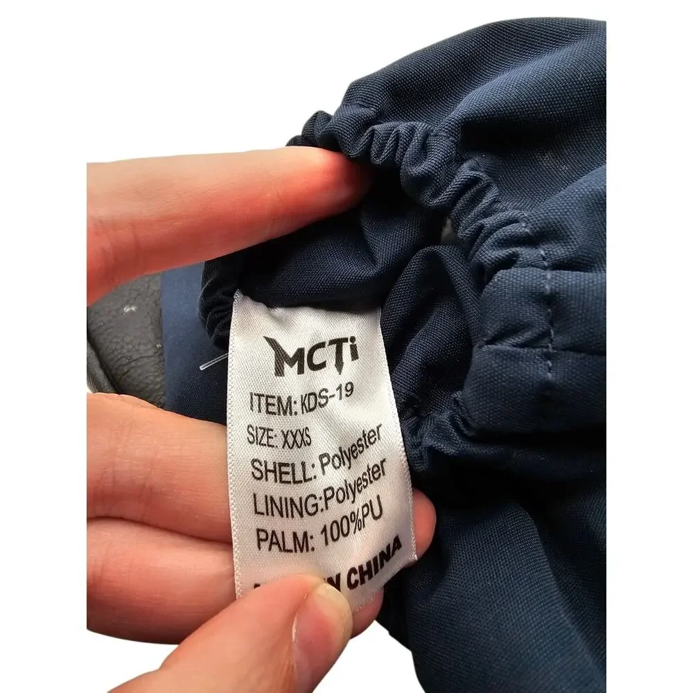 MCTi Kids Waterproof Winter Ski Mittens Sz XXXS Toddler Blue
